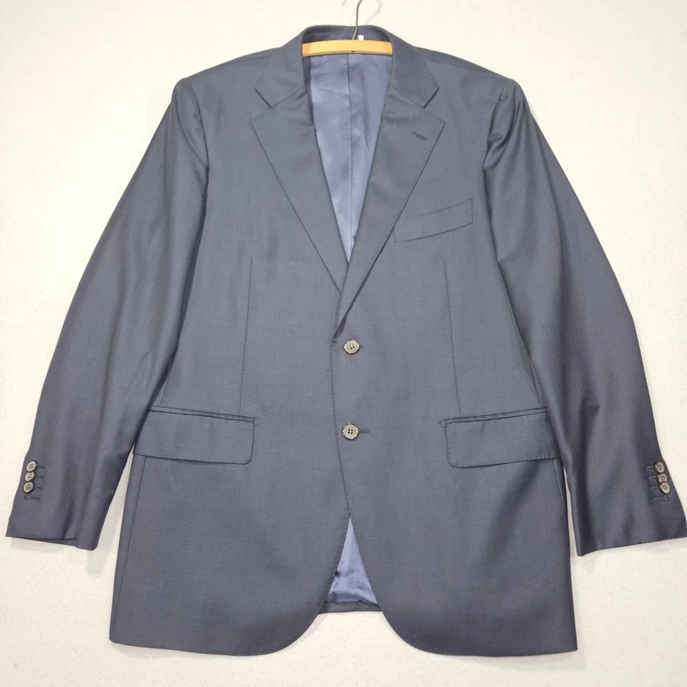 Suitsupply Lazio Slim Fit Blazer Navy Wool Super 110s Vitale Barberis Sz 46R
